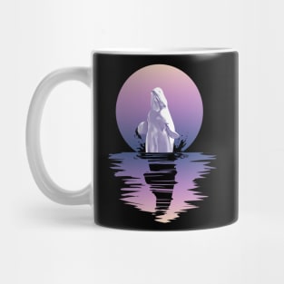 Beluga whale, Whale, Ocean, Sunset, Mammal, Sun Mug